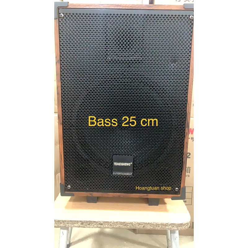 Loa kéo Temeisheng A10-42 vỏ gỗ (bass 25cm 2 mic bluetooth).