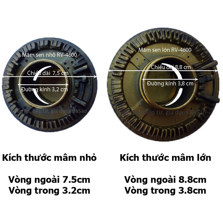 Mâm Chia Lửa Chính Hãng  Bếp Gas Rinnai RV-4600, RV-4680, RV-8600FE...