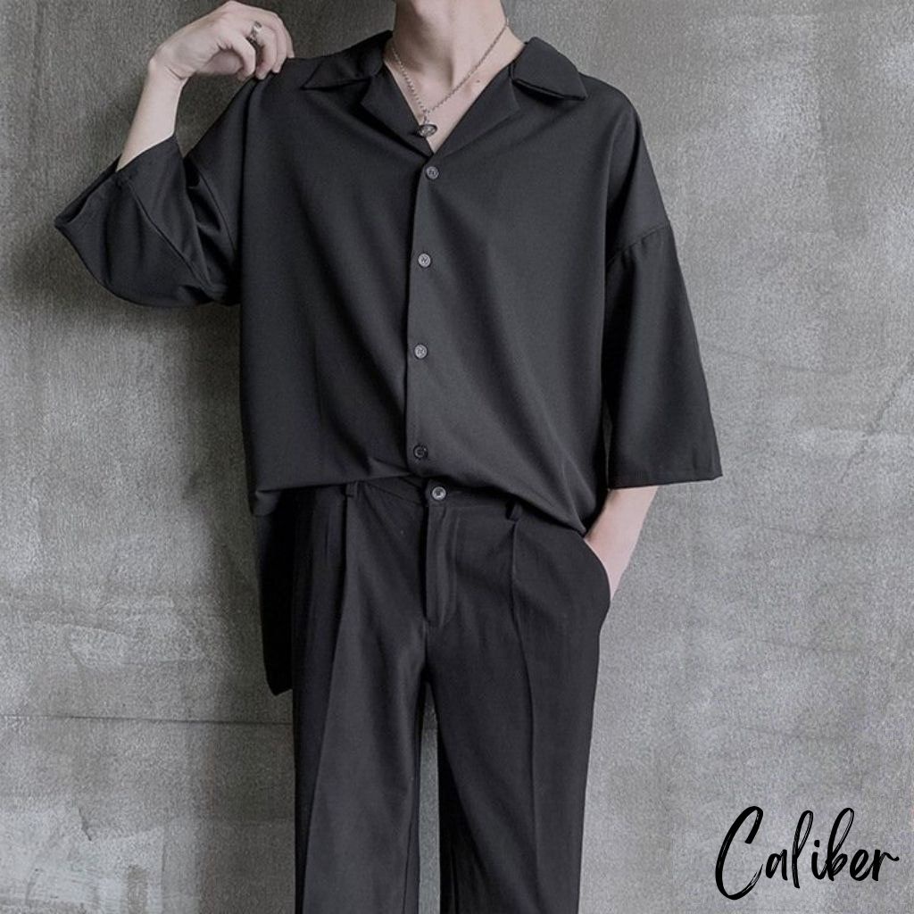 ÁO SƠ MI CALIBER tay ngắn cổ vest ao sơ mi  NAM NỮ Unisex nhiều màu hotrend