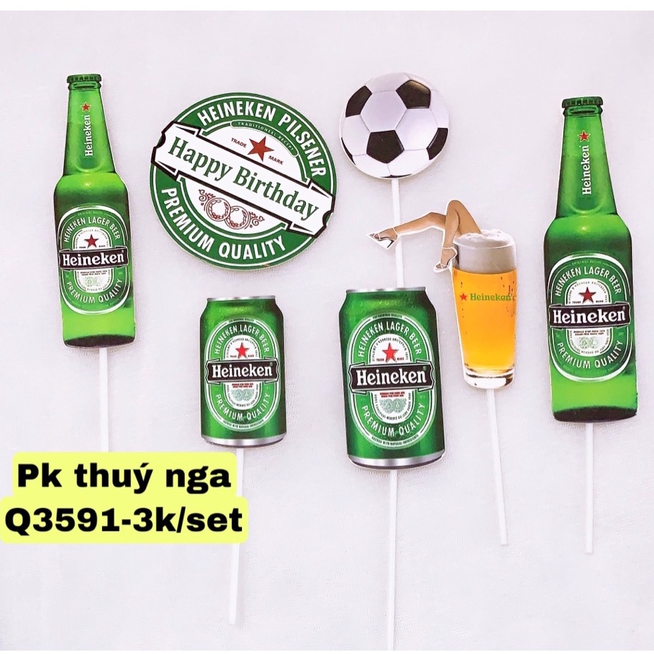 10 Set Giấy Cắm Bia Trang Trí Bánh Kem