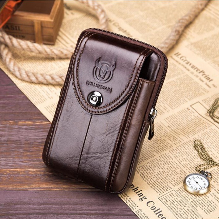 [Zachi] Túi đeo hông, đeo thắt lưng đựng điện thoại DA BÒ THẬT T09 | BigBuy360 - bigbuy360.vn