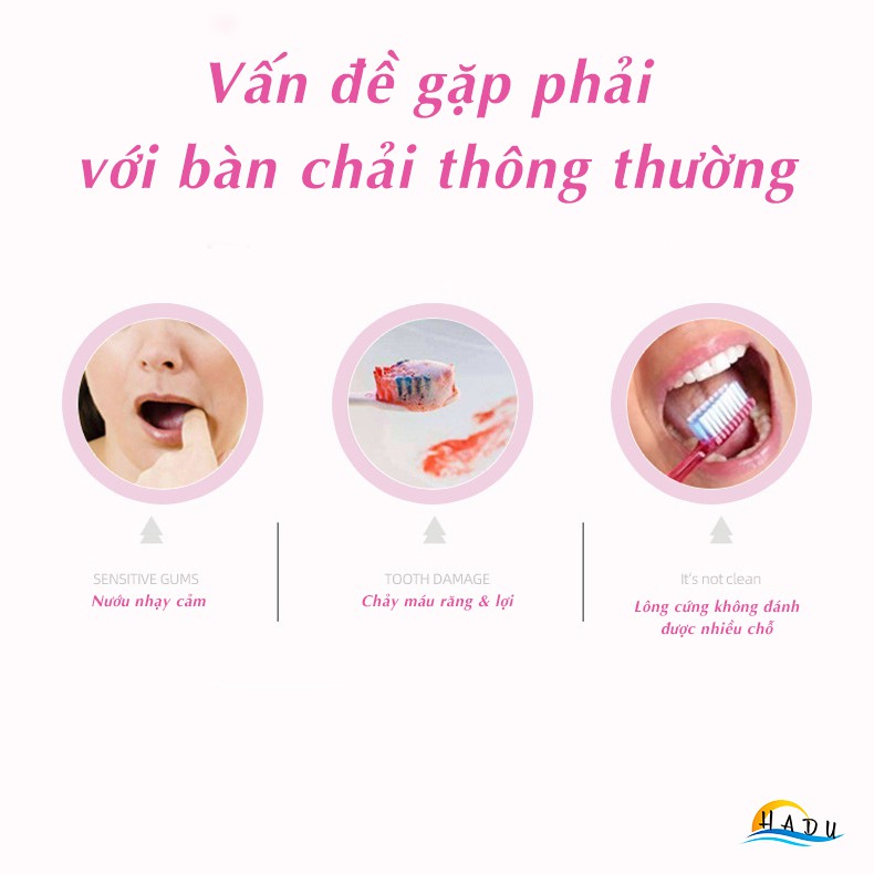 Bàn chải đánh răng lông mềm người lớn siêu mịn cao cấp Micro Nano Nhật Bản bảo vệ nướu khỏe mạnh HADU