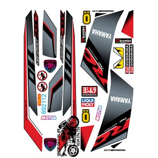 Tem Rời Sirius 50 & 110 MS 892112 CHỈ ĐỎ TO - Tem chế 3 lớp cao cấp - Dán sirius xăng cơ