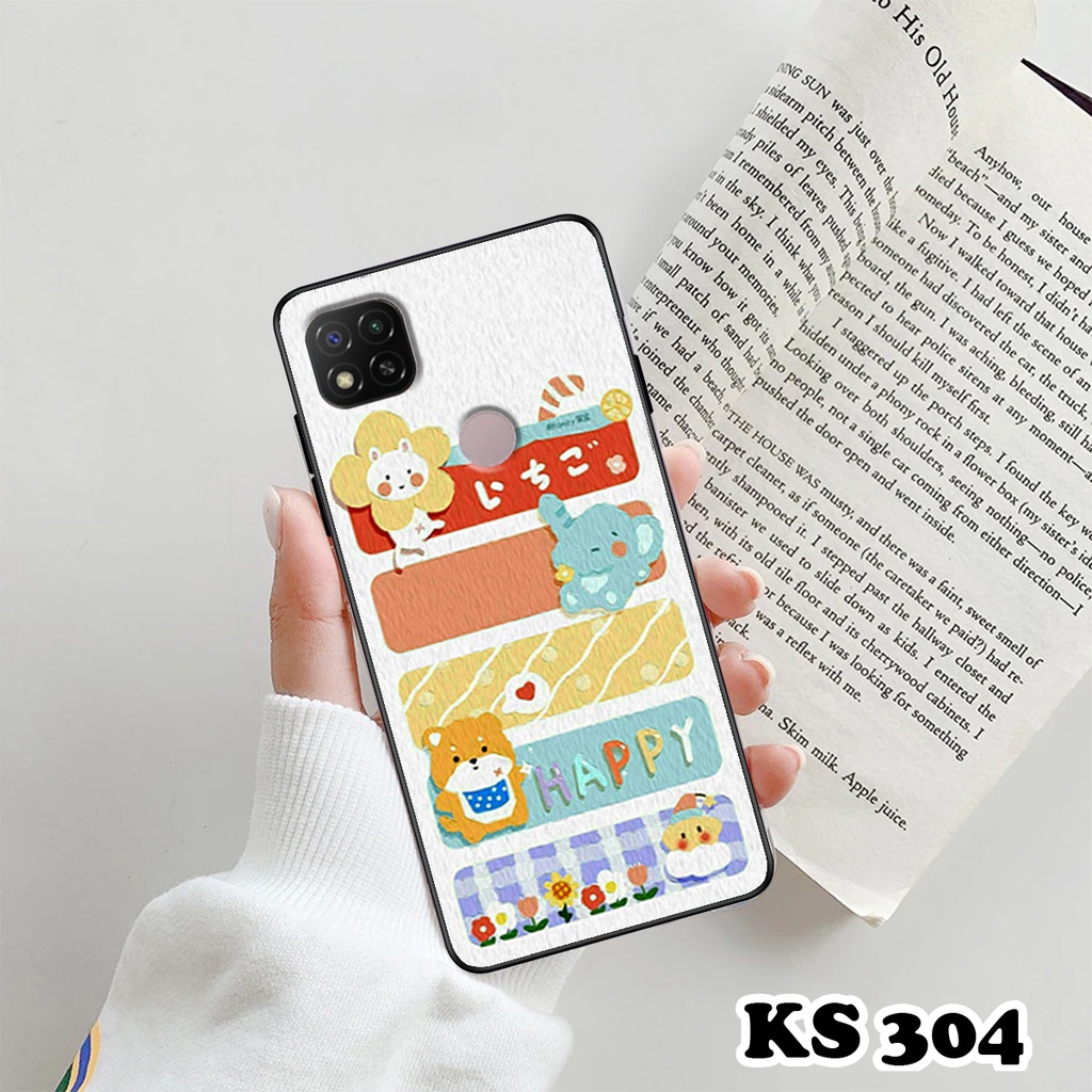 Ốp lưng Xiaomi Redmi 9 - Redmi 9A - Redmi 9C - Redmi 9T - Ốp in hình gấu &amp; thỏ đang yêu - lưng nhám viền TPU cao cấp