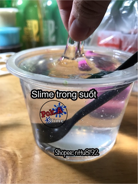 Pokaslime Kit clear slime - slime trong suốt