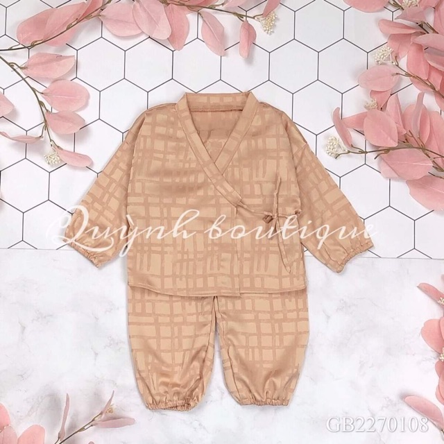 Pijama lụa gấm cao cấp cho bé