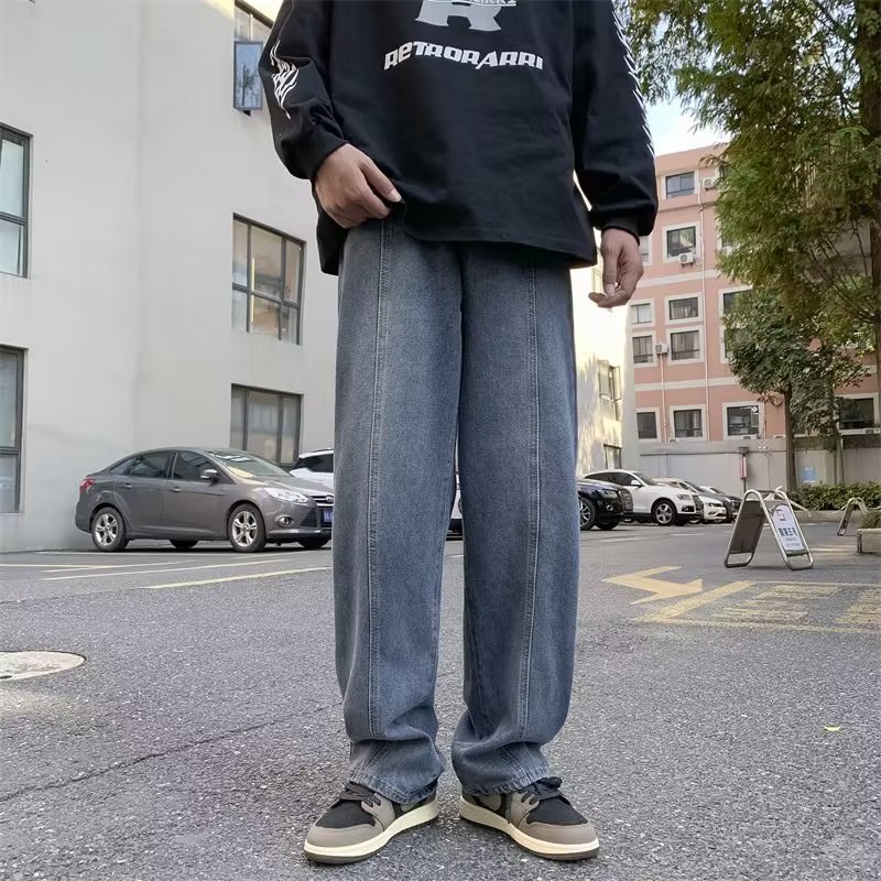 Quần jeans Trơn Thời Trang Nhật Bản Cho Nam Size S-3XL