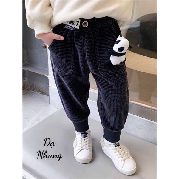 (jean baby kho sỉ ) quần nhung Dạ mịn hàng qc size 8-17kg