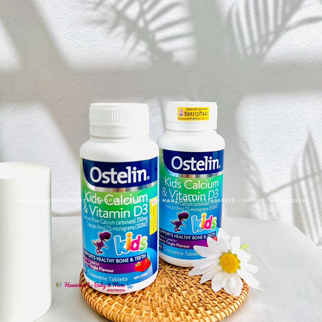 Canxi Nước Kids Milk Calcium &amp; Vitamin D3 Liquid 90ml Ostelin của Úc