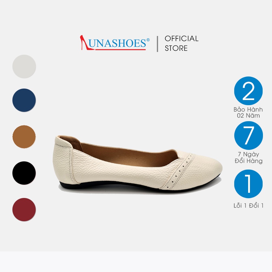 Giày búp bê nữ đế bệt da bò thật LUNASHOES 1066 đế tpr chống trơn lót siêu mềm bảo hành 2 năm 1 đổi 1 đi êm chân