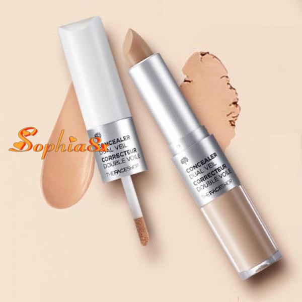 Che khuyết điểm 2 đầu The Face Shop Concealer Dual Veil TFS Hàn Quốc