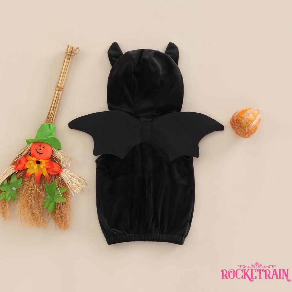 Áo Hoodie Cổ Tròn Không Tay Hóa Trang Halloween Cho Bé