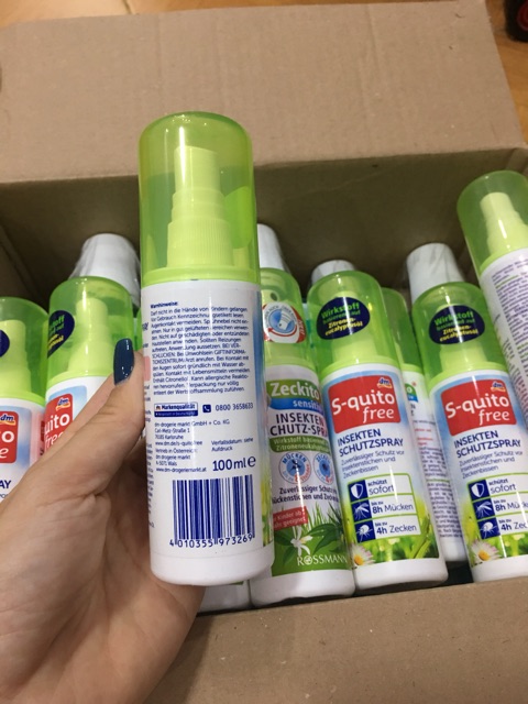 XỊT CHỐNG MUỖI - CÔN TRÙNG CỦA S-QUITO FREE VÀ ZECKITO CỦA HÃNG ROSSMANN