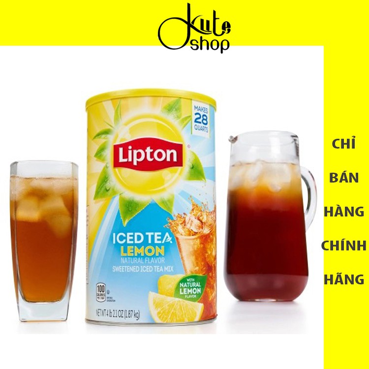 Bột trà chanh Lipton Iced Tea Lemon hàng Mỹ 2.54kg