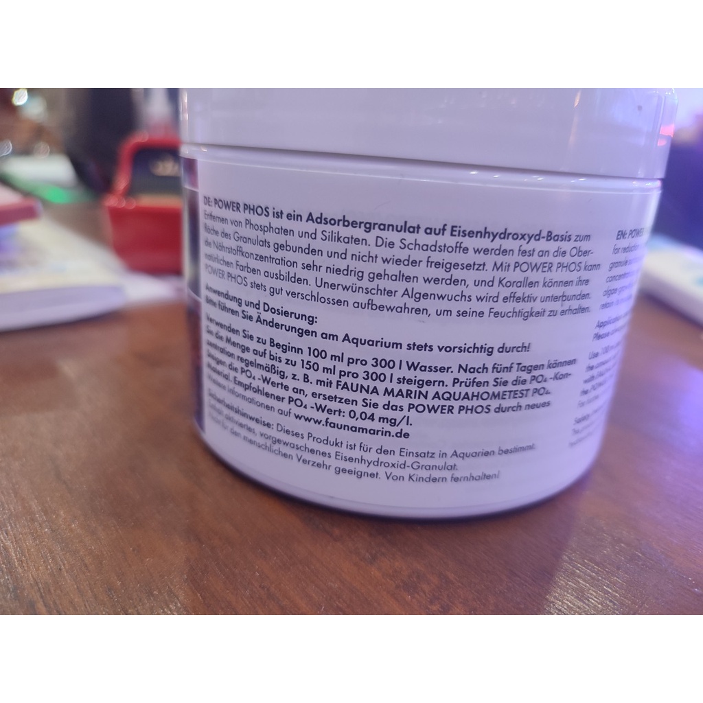 POWER PHOS 500ML- VẬT LIỆU KHỬ PO4 CHO HỒ CÁ CẢNH - FAUNA MARIN