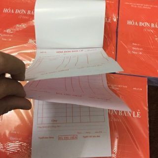 [ 3 quyển ] Hoá đơn bán lẻ 2 liên 100 trang