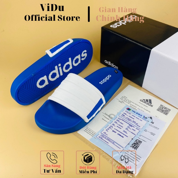 Dép nam quai ngang A.didas ViDu 21147 ba màu  phối thời trang, cao su nguyên khối cực đẹp