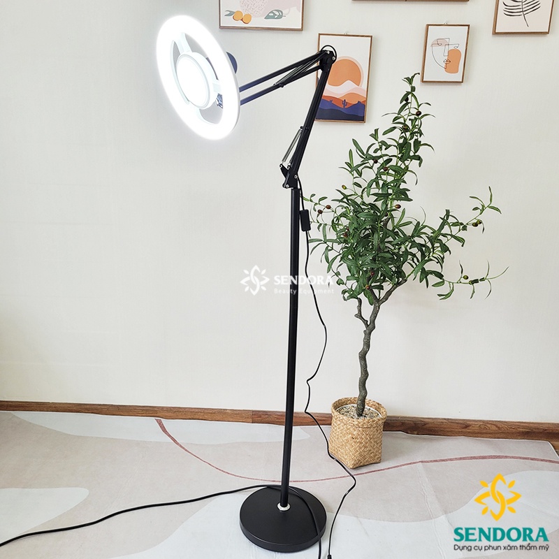 Đèn phun xăm, spa, nail, đèn Led soi da trục khuỷu xoay 360 độ 3 màu ánh sáng di động