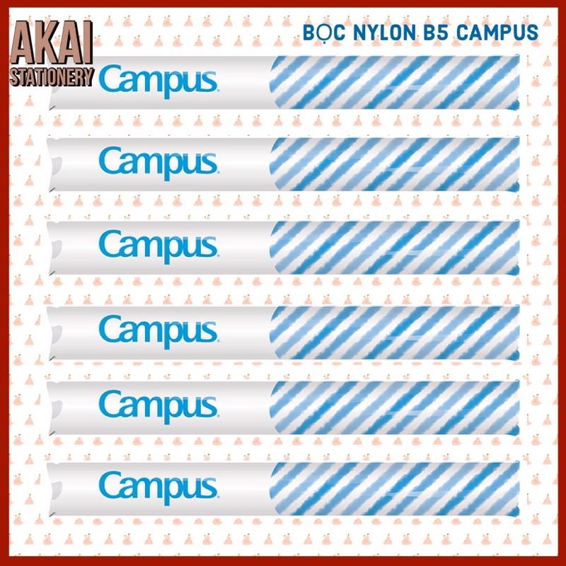 Bọc tập vở nylon Campus kích thước B5 nhựa liền