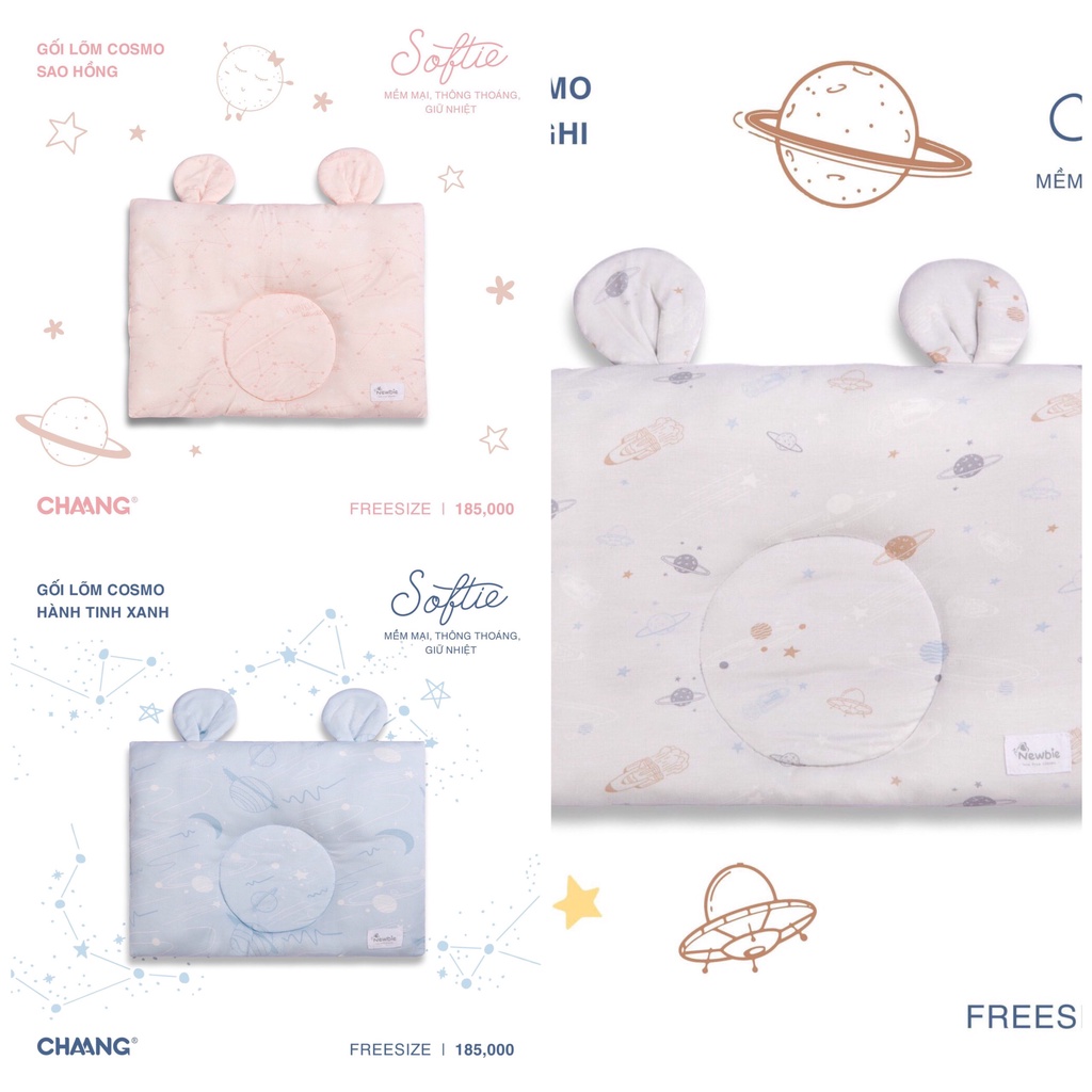 CHAANG Sơ sinh- Gối nằm lõm cho bé Cosmos(3 màu) AW2022D13