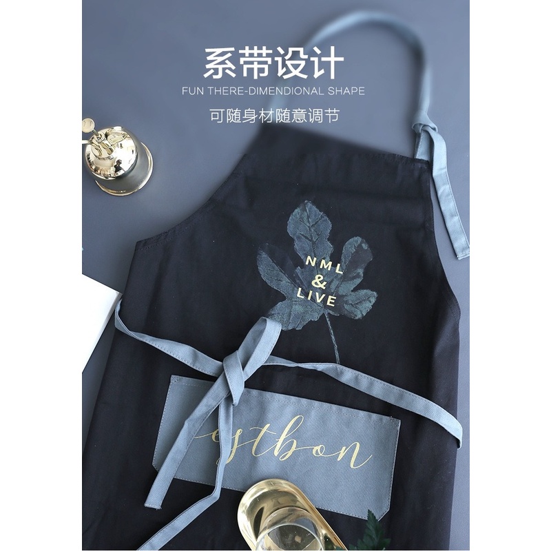 Tạp Dề Mỏng Thoáng Khí Chống Thấm Nước / Dầu Thiết Kế Đơn Giản Tiện Dụng Cho Nhà Bếp