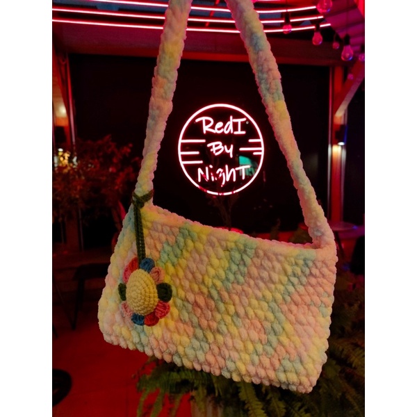 Túi len kẹp nách Túi kẹp nách handmade túi xách móc len dễ thương