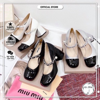 👠👟 Giày MiuMiu gót vuông hàng super vip fullbox ⚡