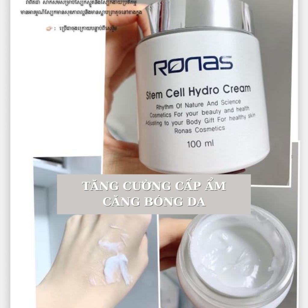 Kem Dưỡng trắng da, cấp ẩm Ronas Stem Cell Hydro Cream Chính hãng