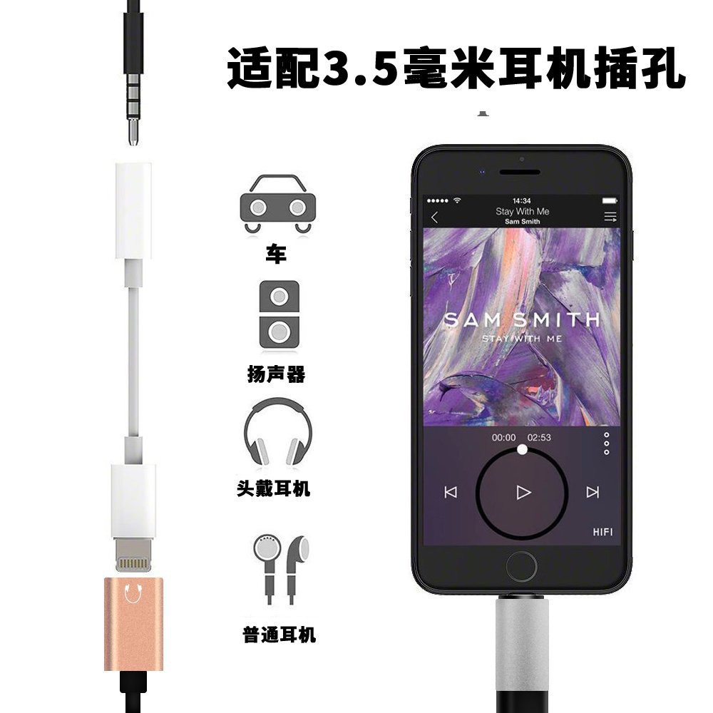 Dây Cáp Sạc Chuyển Đổi Âm Thanh Cho Iphone 7 / 7 Plus / 8 / 8 Plus / X