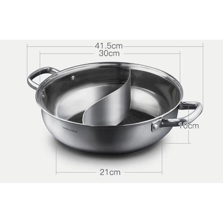 BỘ NỒI LẨU 2 NGĂN 2 VÁ LOCK&LOCK LCM2288