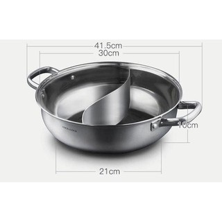 BỘ NỒI LẨU 2 NGĂN 2 VÁ LOCK&LOCK LCM2288