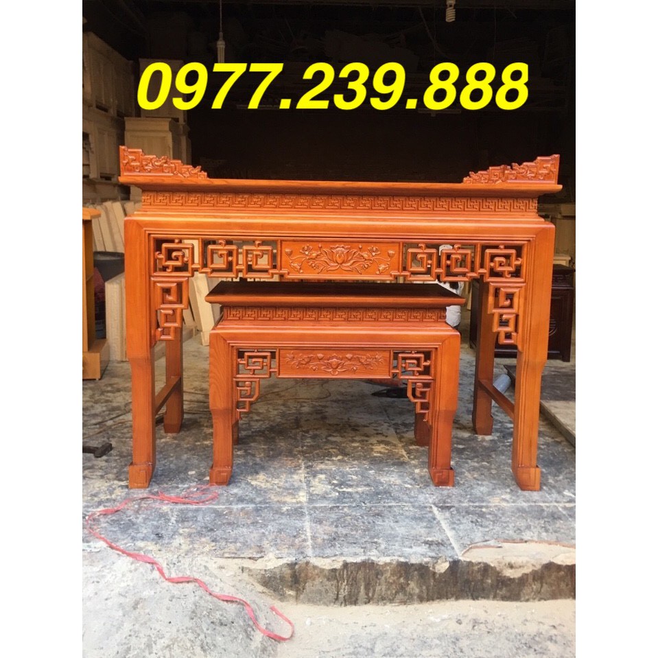 Bộ bàn thờ đứng gỗ thông