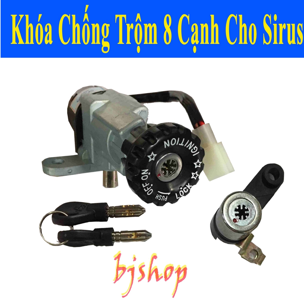 Ổ Khóa Chống Trộm 8 Cạnh Cho Xe Sirius Xăng Cơ