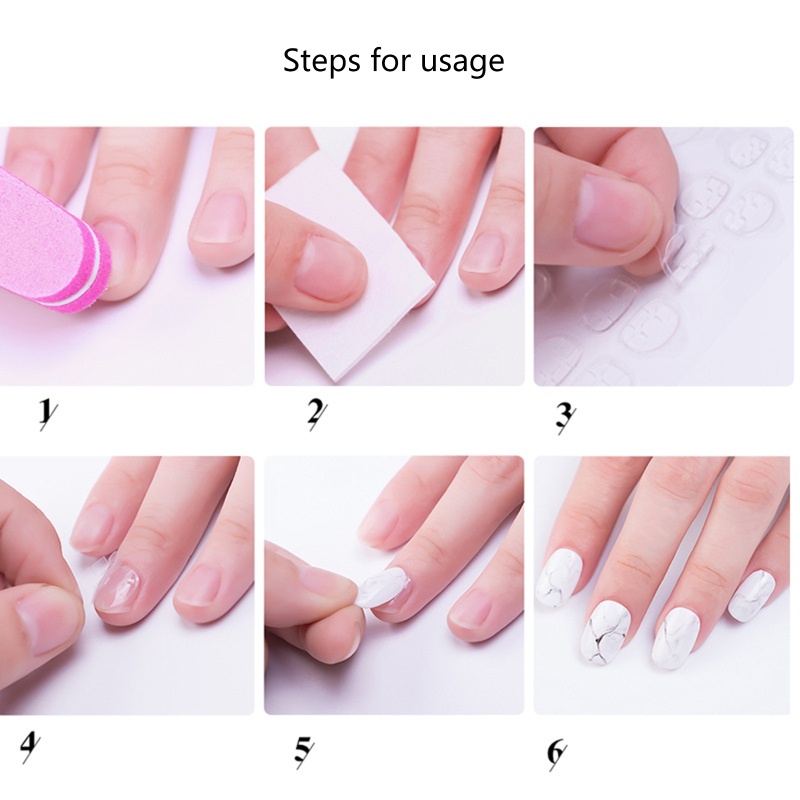 Set 10 Miếng Dán Móng Tay Hai Mặt Thoáng Khí Chống Thấm Nước