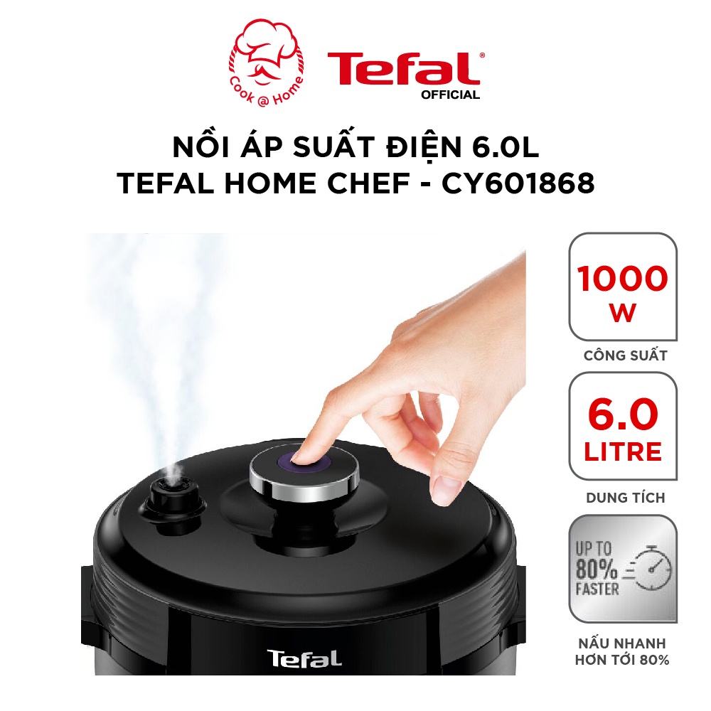 Nồi áp suất điện Tefal Home Chef CY601868 - 6L, 1000W