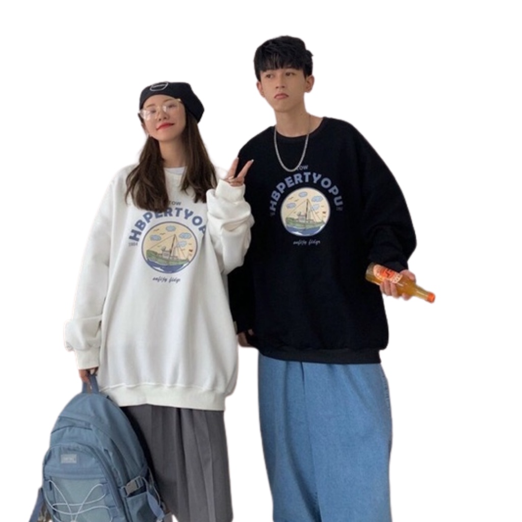 Áo sweater nam nữ VN CLO in chữ hbpertyoupu - SWT014