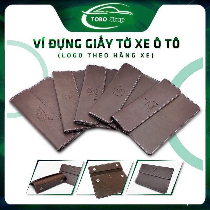 Ví đựng giấy tờ xe ô tô ⚡️𝐅𝐑𝐄𝐄 𝐒𝐇𝐈𝐏⚡️bóp đựng giấy tờ xe cao cấp có LOGO các hãng xe | BH da 1 năm !