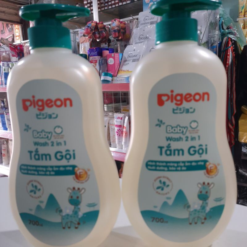 tắm gội pigeon 2in1 chiết xuất jojoba 700ml