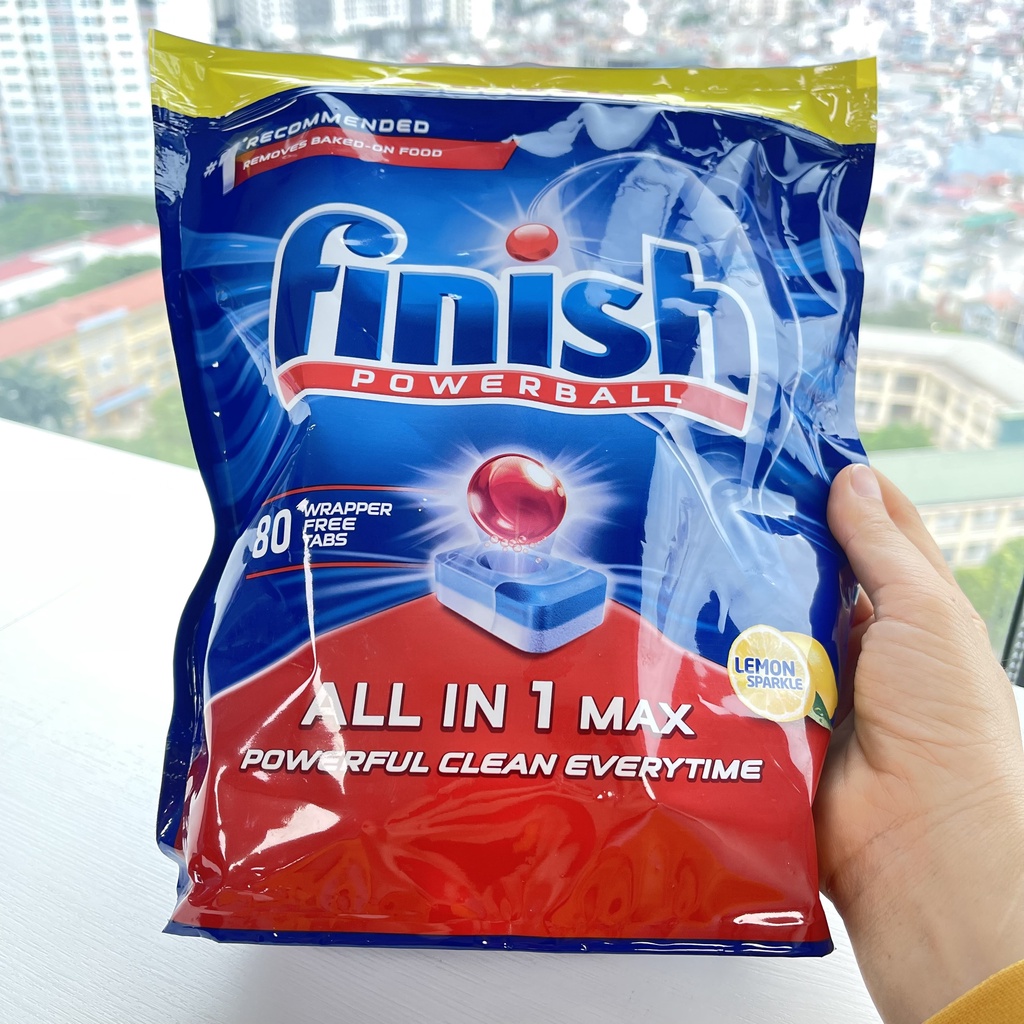 Viên rửa chén bát Finish All in one max, 3in1, all in 1 Nhập khẩu Đức