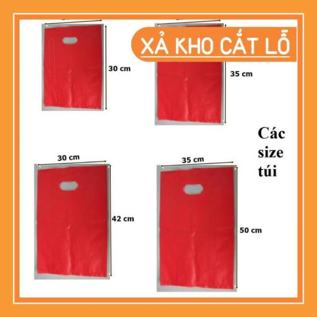 (Siêu sale)  [Xả hàng] 1Kg túi bóng đỏ, túi nilong đỏ, túi đựng quà, túi bọc hàng loại dai bền đẹp đủ mọi kích thước