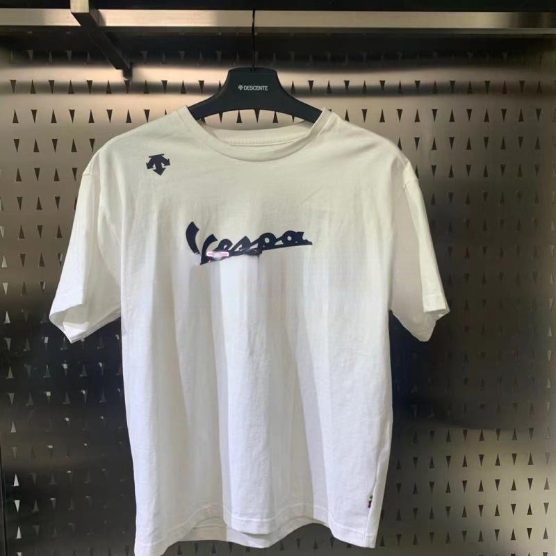 Áo Thun Cotton Ngắn Tay In Descente X VESPA Thời Trang Mùa Hè Dành Cho Nam
