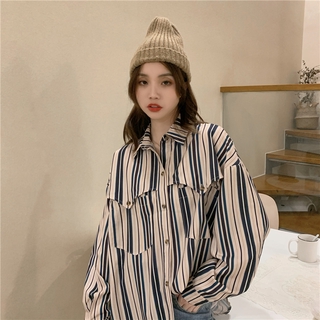Áo Sơ Mi Nữ Oversize Kẻ Sọc 40855