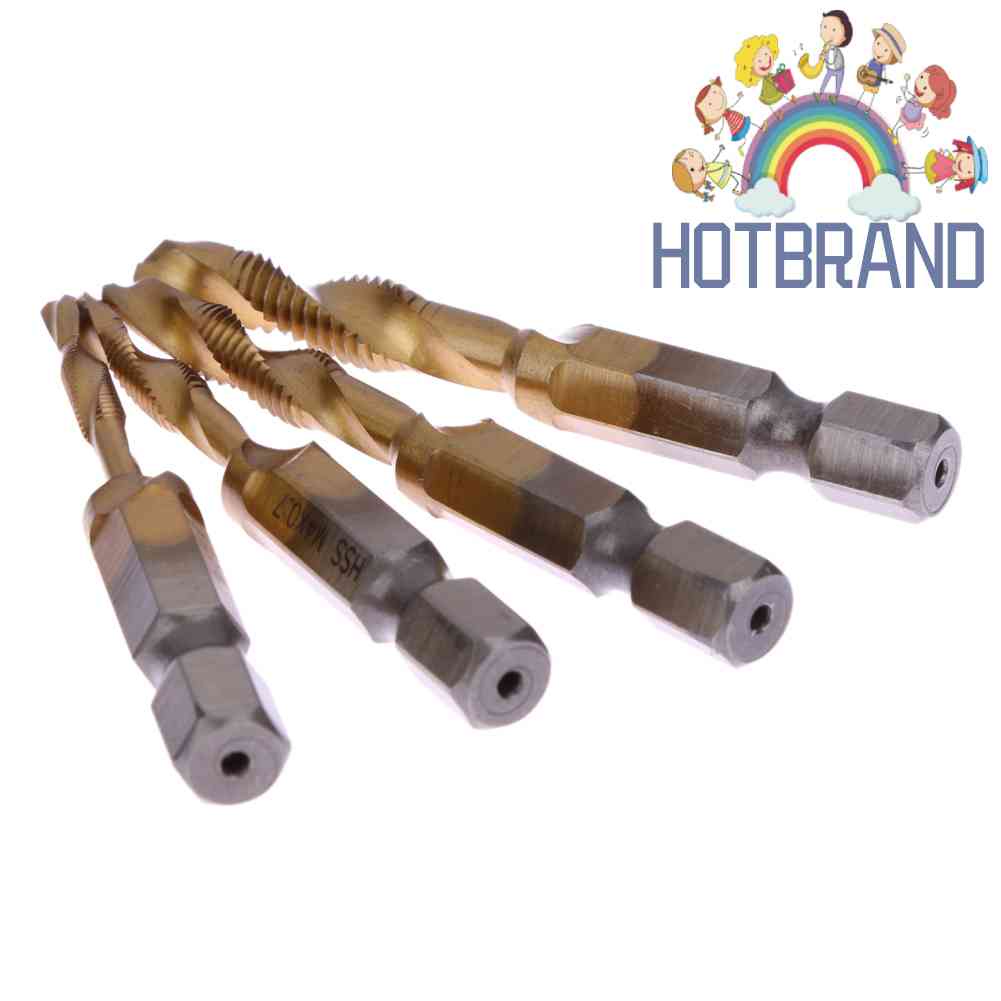 Set 4 Mũi Khoan Xoắn Ốc 1/4 Inch