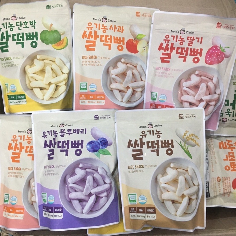 Bánh Gạo Hữu Cơ Mom’s Choice Cho Bé Ăn Dặm Từ 6 Tháng - CHUẨN HÀN | MẪU MỚI | GÓI 25gr, Suzy Baby