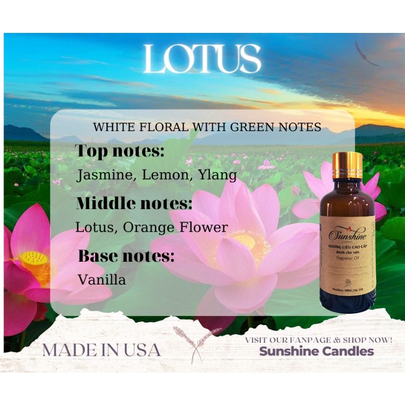 Hương liệu cao cấp làm nến Fragrance oils nhập khẩu UK, tỏa hương tốt