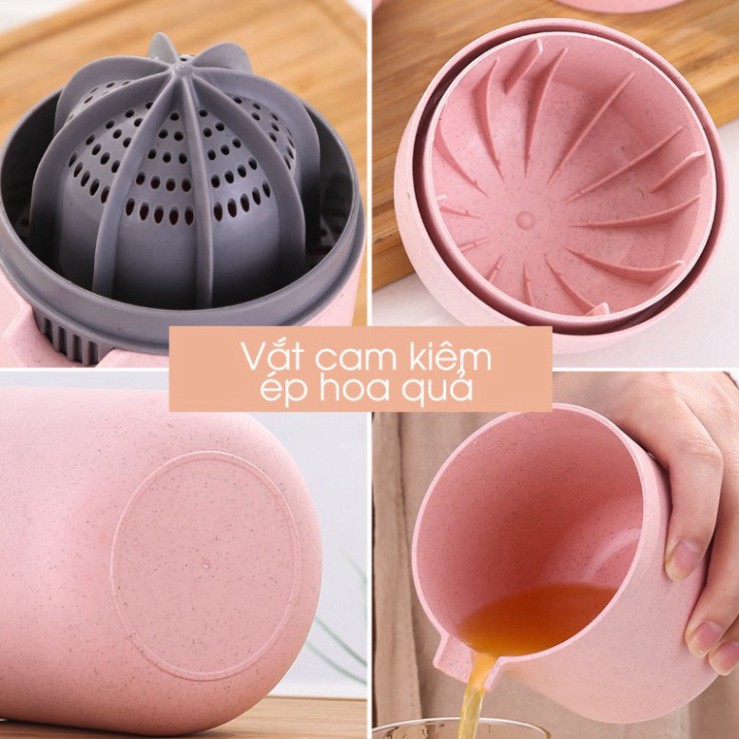 Dụng Cụ Vắt Cam Kiêm Ép Hoa Quả 2in1 Tiện Lợi Chất Liệu Nhựa Lúa Mạch An Toàn