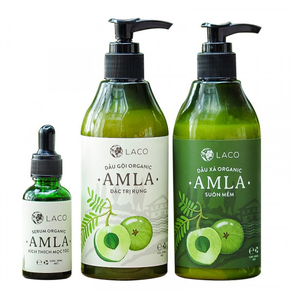 Bộ Ba Sản Phẩm Dầu Gội-Dẩu Xả-Serum Amla Laco Kích Mọc Ngăn Rụng Tóc Chính Hãng | BigBuy360 - bigbuy360.vn
