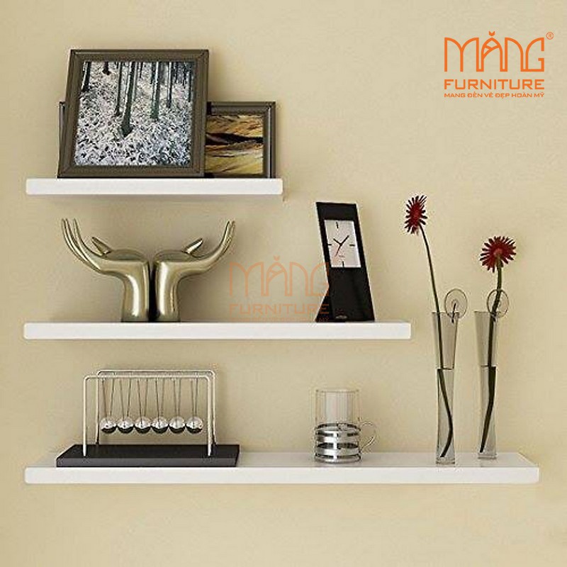 Kệ gỗ treo tường 3 thanh ngang 40,50,60 x 15 cm  KTT03