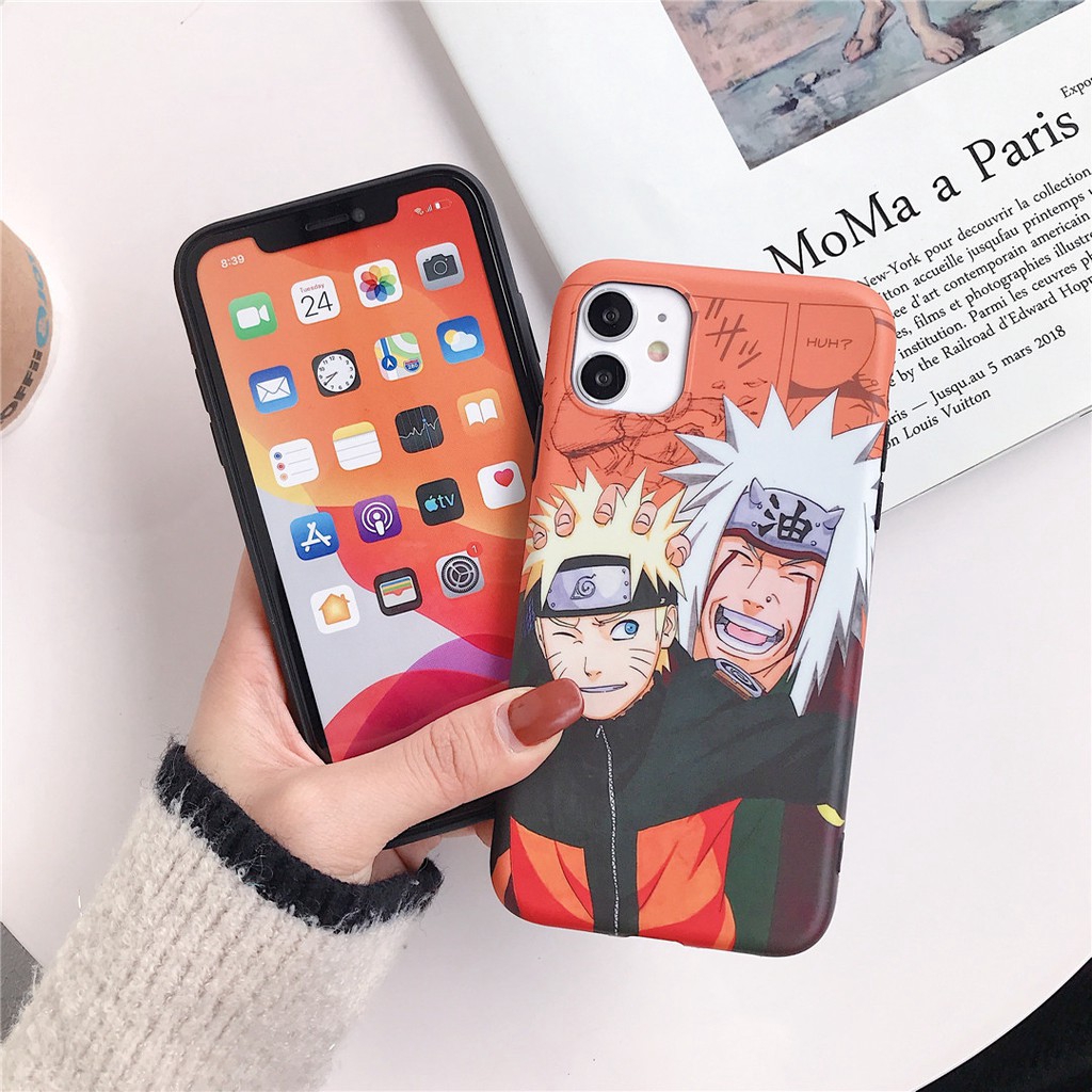 Ốp điện thoại nhựa mềm in họa tiết Naruto thích hợp cho các cặp đôi cho iPhone 11 PRO MAX 7/8plus SE2020 X/XS XR XSMAX