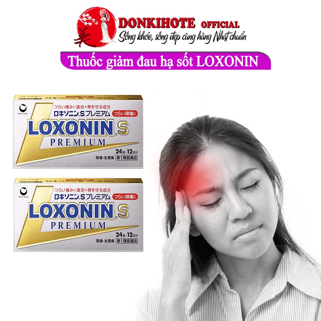 Viên uống giảm đau hạ sốt, giảm đau dạ dày Loxonin S Premium 24 viên
